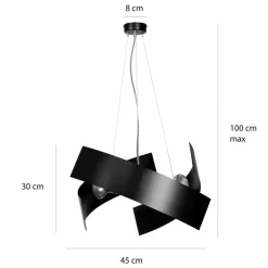 Cheap Czarna lampa wisząca z wyszukanym kloszem 585/2 | Kaja Oświetlenie Żyrandole Nowoczesne