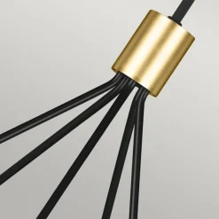 Discount Czarna lampa wisząca ze złotym FE-JOAN5-MB z serii JOAN Żyrandole Nowoczesne