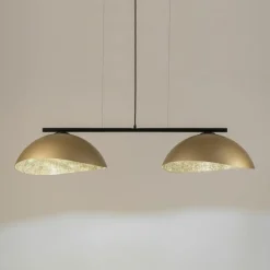 Clearance Czarna lampa wisząca ze złotymi kopułami SIG 40580 SOLAR | Kaja Żyrandole Nowoczesne