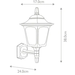 Sklep Kaja Czarna lampa zewnętrzna, ścienna CPM1-BLACK z serii CHAPEL MINI