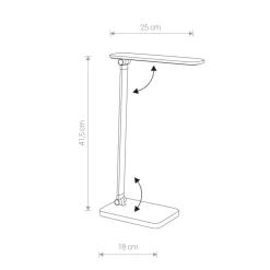 Sklep Kaja Czarna lampka biurkowa z wbudowanym LED-em 8404 | Kaja Oświetlenie