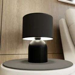 Sklep Kaja Czarna lampka idealna na szafkę nocną 1322/LN1 ASPEN | Kaja