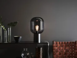 Sklep Kaja Czarna lampka nocna z transparentnym kloszem 107481 | Kaja Oświetlenie