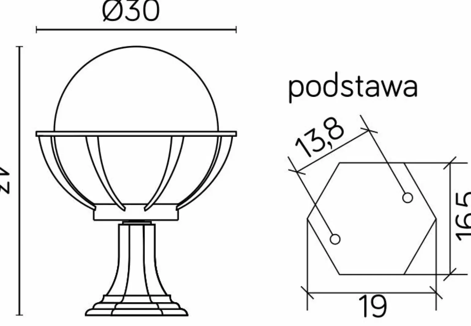 Sklep Kaja Czarna lampka ogrodowa z koszykiem i kloszem K 4011/1/KPO 250 | Kaja Oś