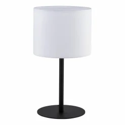 Sklep Kaja Czarna lampka stołowa z białym abażurem TK 5096 z serii RONDO | Kaja