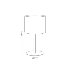 Sklep Kaja Czarna lampka stołowa z białym abażurem TK 5096 z serii RONDO | Kaja