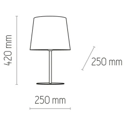 Sklep Kaja Czarna lampka stołowa z lnianym abażurem TK 5150 CHICAGO | Kaja
