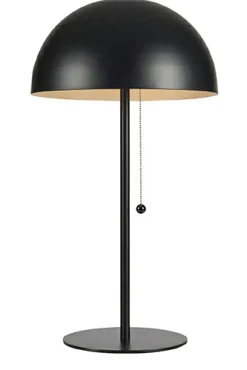 Sklep Kaja Czarna lampka stołowa z szerokim kloszem 108258 | Kaja Oświetlenie