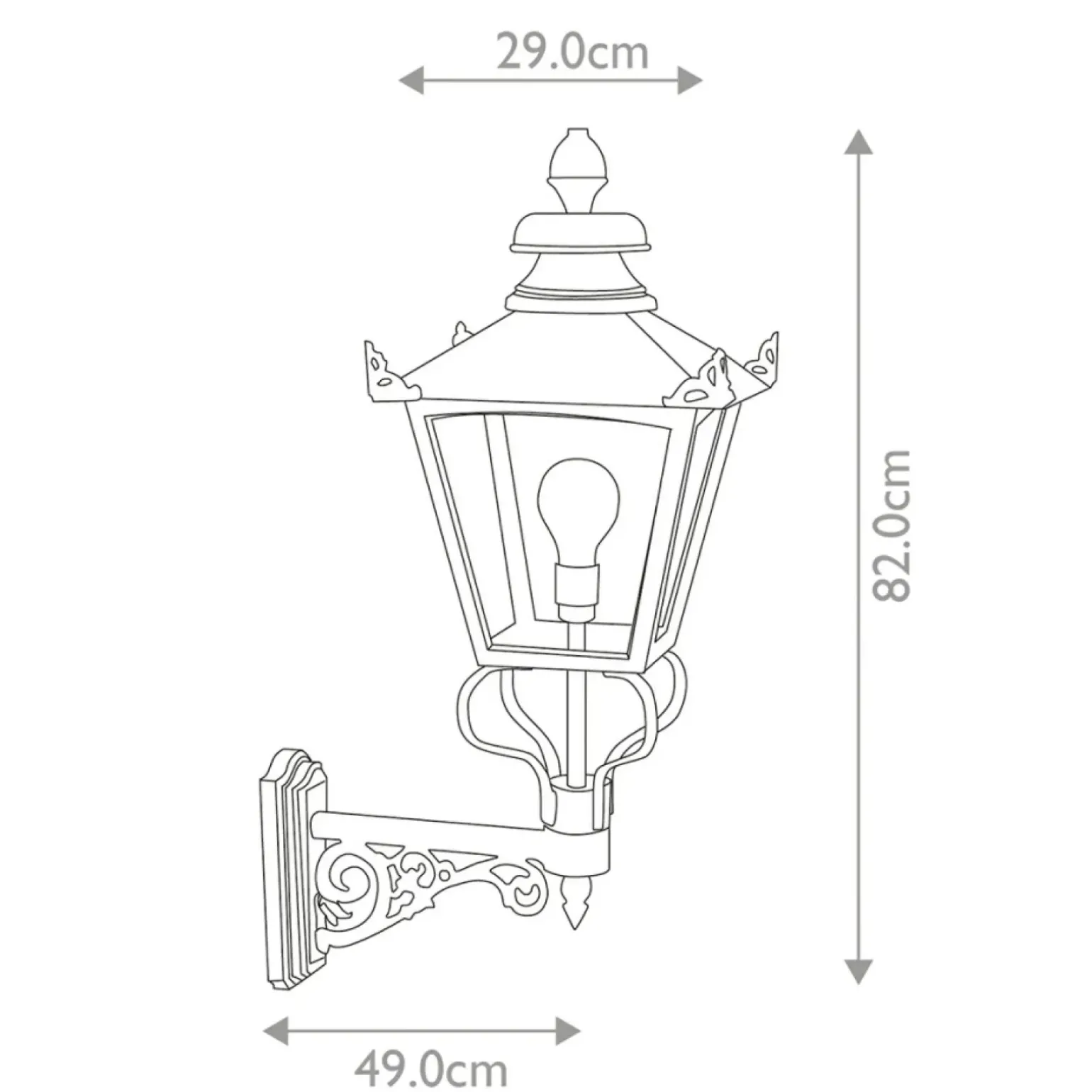 Sklep Kaja Czarna latarnia ścienna, elewacyjna GB1-BLACK z serii GRAMPIAN