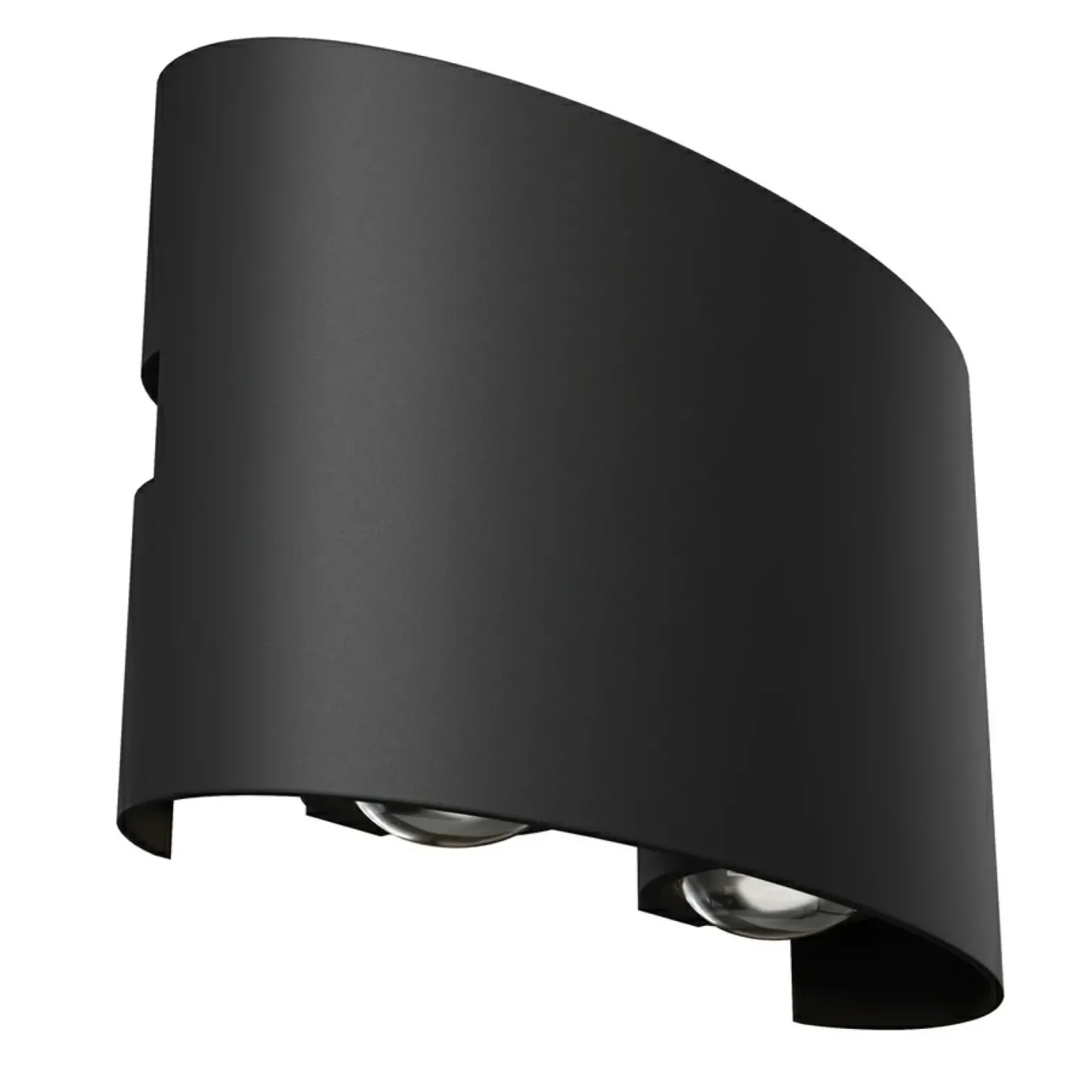 Sklep Kaja Czarna, ledowa lampa ścienna na elewację 12cm O417WL-L4B3K STRATO