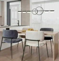 New Czarna, ledowa lampa do oświetlenia stołu WF 7030-702 MESSINA | Kaja Żyrandole Nowoczesne