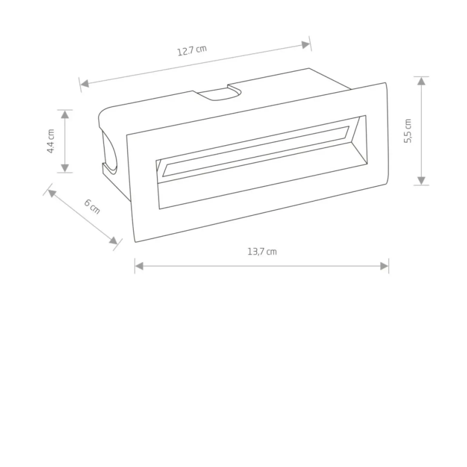 Sklep Kaja Czarna, ledowa, zewnętrzna oprawa podtynkowa 8165 | Kaja Oświetlenie