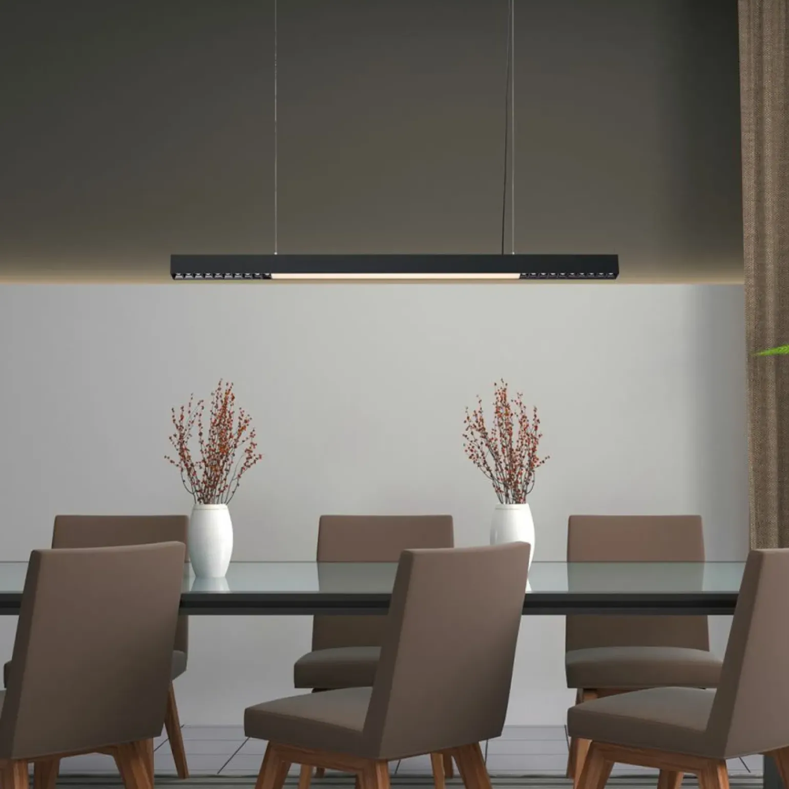 Outlet Czarna listwa LED nad stół 120cm LP-1301/1P L BK SMART CALI L | Kaja Żyrandole Nowoczesne