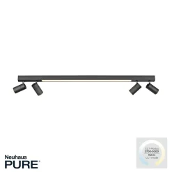 Cheap Czarna listwa LED z regulacją światła 6121-13 z serii PURE-LINES Żyrandole Nowoczesne