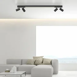 Cheap Czarna listwa LED z regulacją światła 6121-13 z serii PURE-LINES Żyrandole Nowoczesne