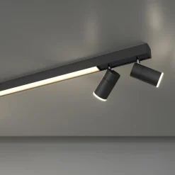 Cheap Czarna listwa LED z regulacją światła 6121-13 z serii PURE-LINES Żyrandole Nowoczesne