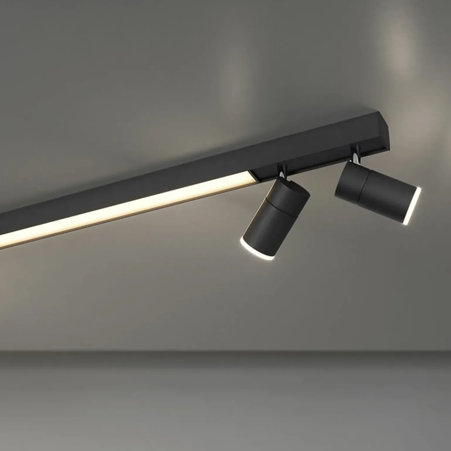 Cheap Czarna listwa LED z regulacją światła 6121-13 z serii PURE-LINES Żyrandole Nowoczesne