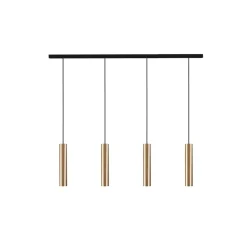 Best Sale Czarna listwa sufitowa na złote tuby, duży gwint 7853 | Kaja Żyrandole Nowoczesne