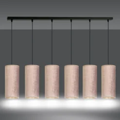 Sklep Kaja Czarna listwa sufitowa z wiszącymi abażurami 1061/6 BENTE | Kaja