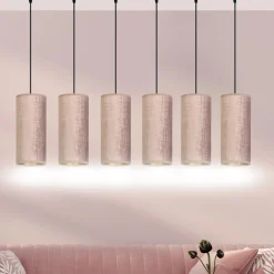 Sklep Kaja Czarna listwa sufitowa z wiszącymi abażurami 1061/6 BENTE | Kaja