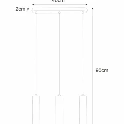 Store Czarna listwa sufitowa z wąskimi tubami K-4436 DOPIK | Kaja Żyrandole Nowoczesne