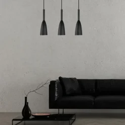 Clearance Czarna listwa sufitowa ze zwisami LP-181/3L BK SOLIN | Kaja Żyrandole Nowoczesne