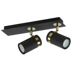 Cheap Czarna listwa sufitowa ze złotymi elementami SPL-2031-2 z serii VERANO Żyrandole Nowoczesne