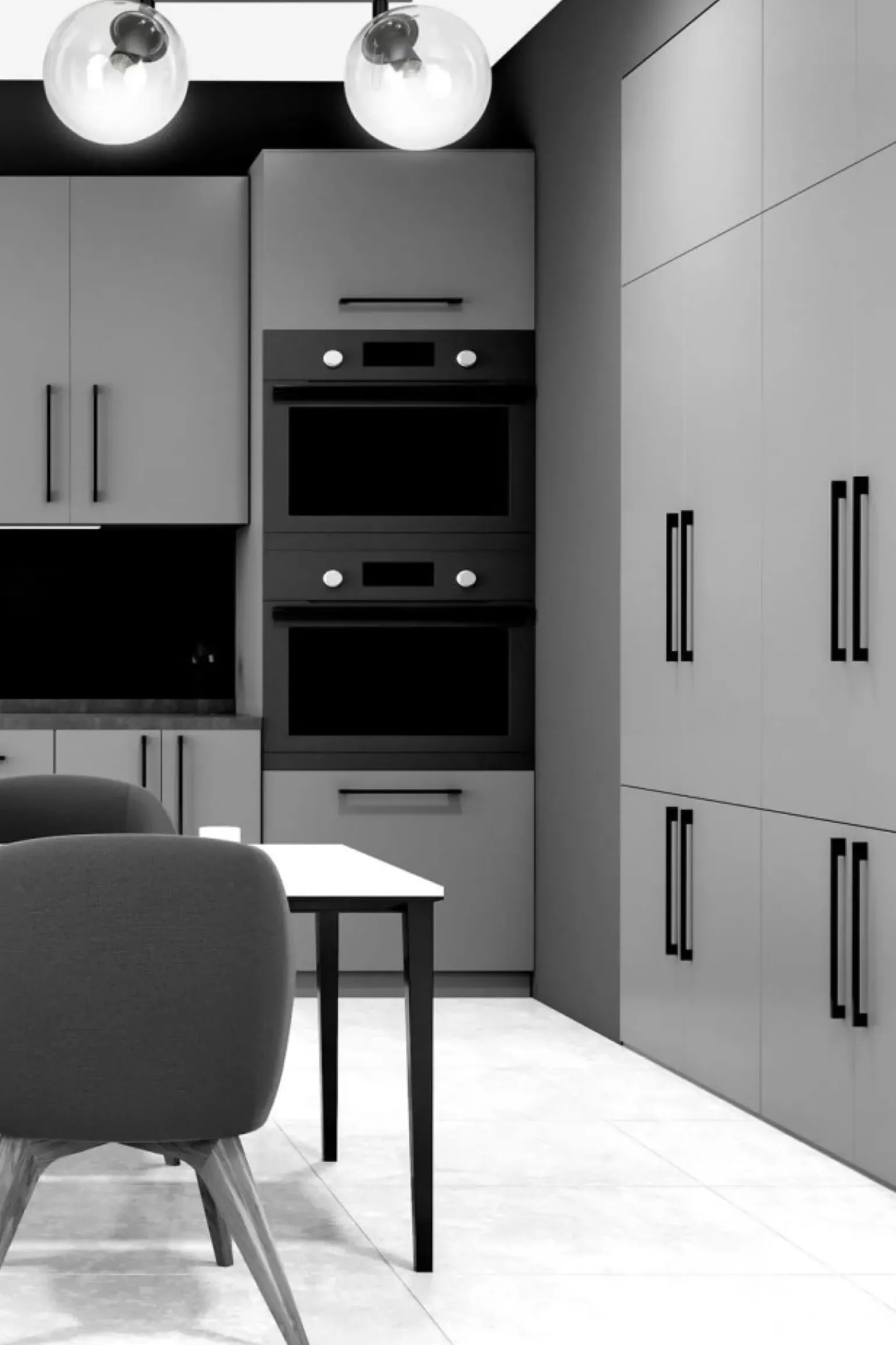 Fashion Czarna listwa z przezroczystymi kloszami 776/2 | Kaja Oświetlenie Żyrandole Nowoczesne