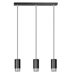Fashion Czarna listwa z trzema wiszącymi lampami 816/3 | Kaja Oświetlenie Żyrandole Nowoczesne