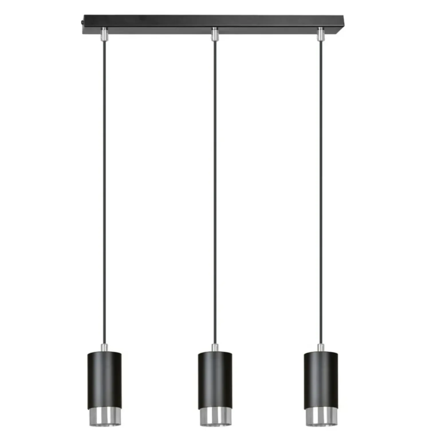 Fashion Czarna listwa z trzema wiszącymi lampami 816/3 | Kaja Oświetlenie Żyrandole Nowoczesne