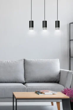 Fashion Czarna listwa z trzema wiszącymi lampami 816/3 | Kaja Oświetlenie Żyrandole Nowoczesne
