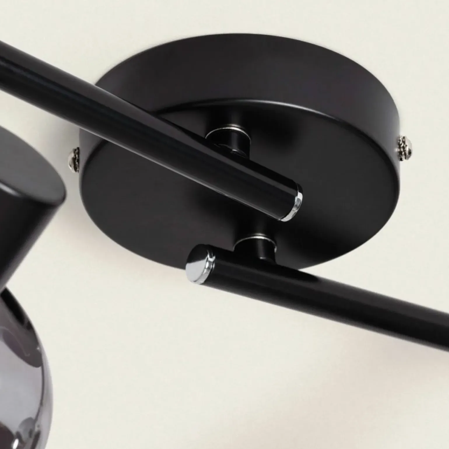 Outlet Czarna listwa ze szklanymi reflektorami ABR-SLWN-4XE14 NINO | Kaja Żyrandole Nowoczesne