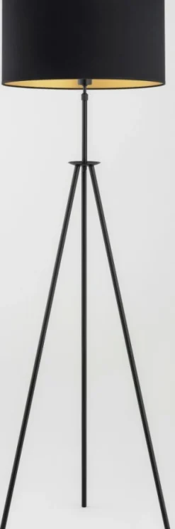 Sklep Kaja Czarna, minimalistyczna lampa podłogowa z abażurem AL 9284 | Kaja