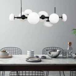 Store Czarna, molekularna, pozioma lampa wisząca ZM 1192 OMI | Kaja Żyrandole Nowoczesne