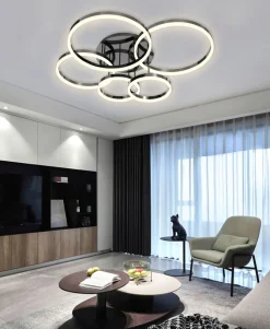 Sklep Kaja Czarna, nowoczesna lampa sufitowa LED WF 9049-605 PERPIGNON | Kaja