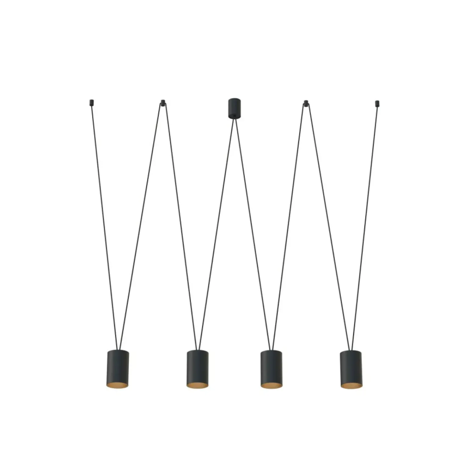 Cheap Czarna, nowoczesna lampa wisząca, cztery tuby 7814 | Kaja Oświetlenie Żyrandole Nowoczesne