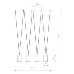 Cheap Czarna, nowoczesna lampa wisząca, cztery tuby 7814 | Kaja Oświetlenie Żyrandole Nowoczesne