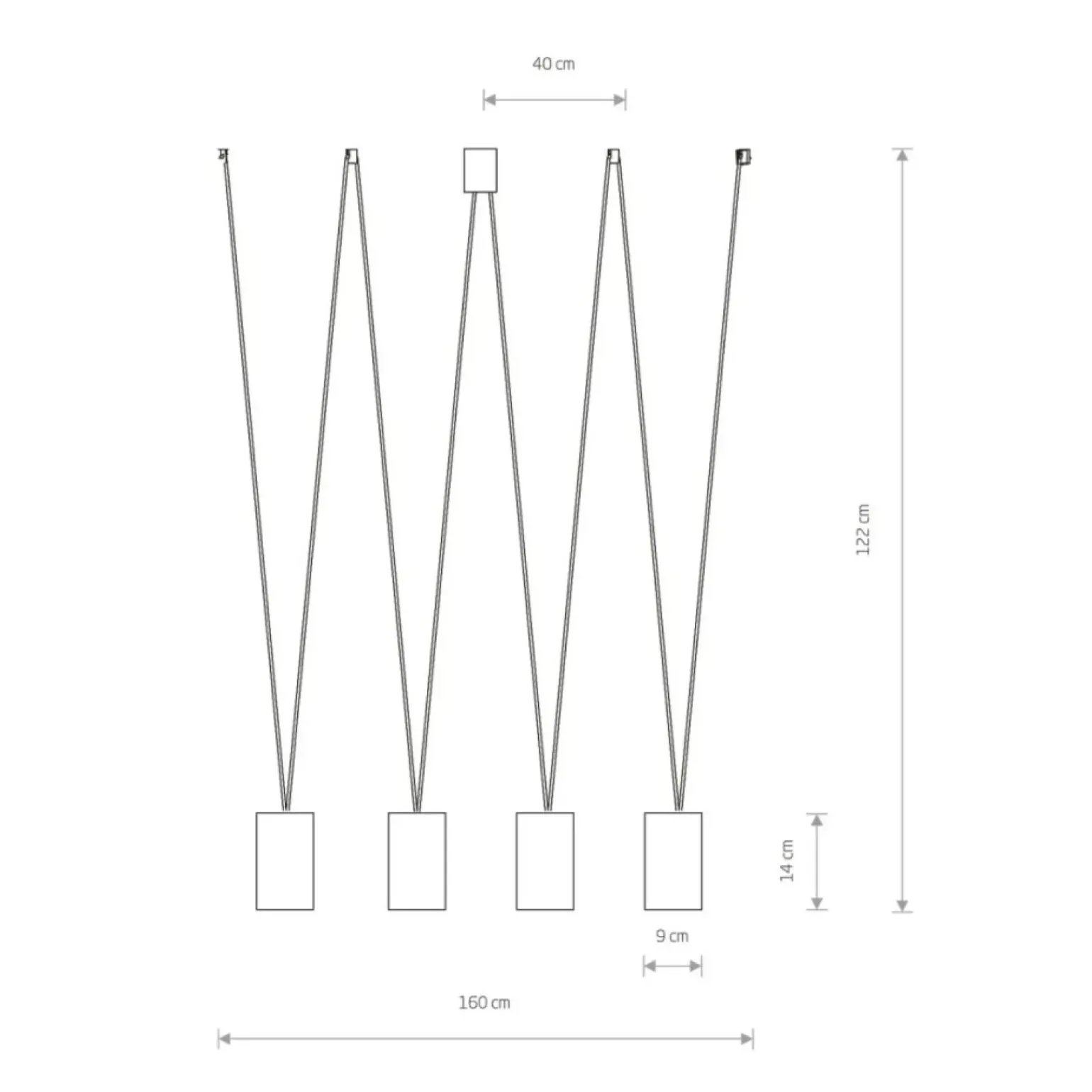 Cheap Czarna, nowoczesna lampa wisząca, cztery tuby 7814 | Kaja Oświetlenie Żyrandole Nowoczesne