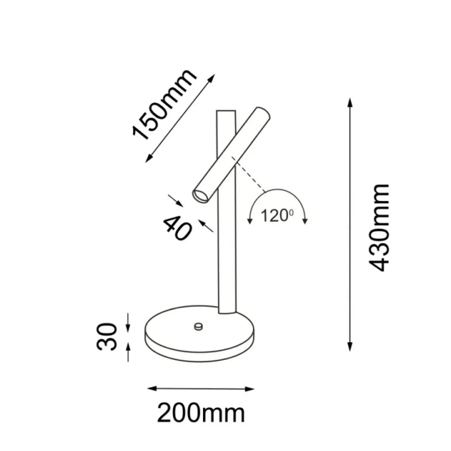 Sklep Kaja Czarna, nowoczesna lampka na biurko ANT 2031 YABU | Kaja Oświetlenie