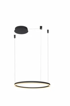 Cheap Czarna obręcz LED z ciepłym światłem ⌀60cm AZ4968 HALO | Kaja Żyrandole Nowoczesne