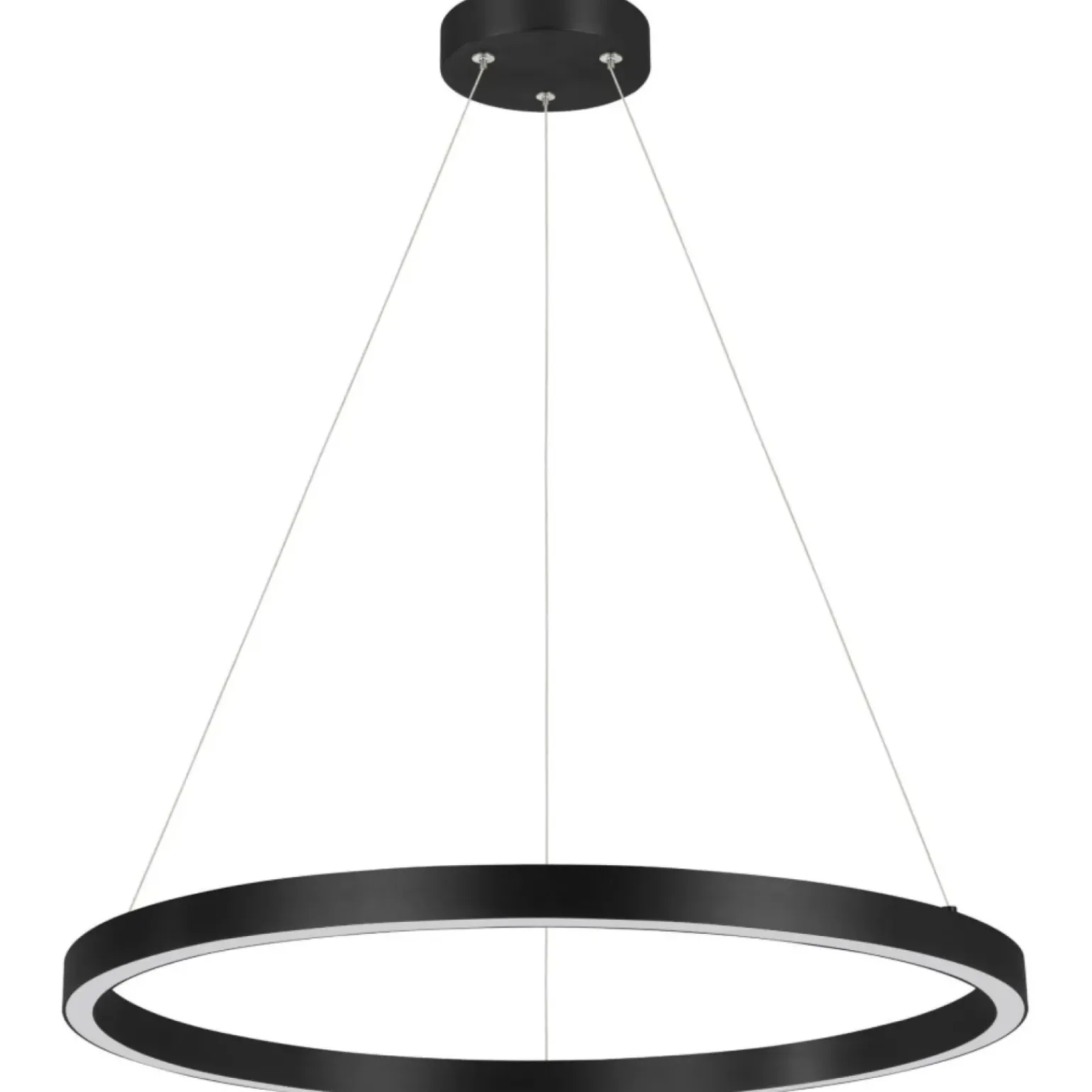 Discount Czarna obręcz wisząca do salonu LP-033/1P S BK TRIANGLE z serii MIDWAY Żyrandole Nowoczesne