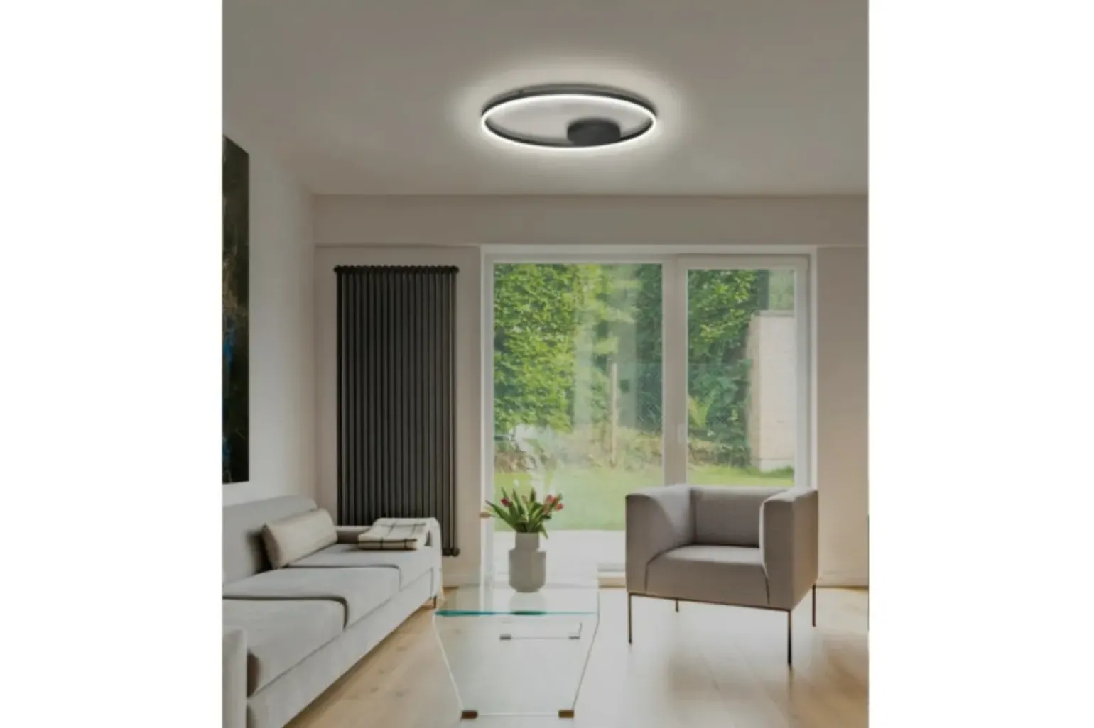 Cheap Czarna okrągła lampa sufitowa LED pierścień AZ4703 HALO | Kaja Żyrandole Nowoczesne