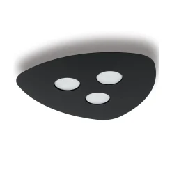 Sklep Kaja Czarna oprawa natynkowa, plafon, na trzy żarówki 8302 | Kaja