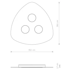 Sklep Kaja Czarna oprawa natynkowa, plafon, na trzy żarówki 8302 | Kaja