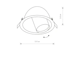Sklep Kaja Czarna oprawa podtynkowa z wymienną żarówką 8826 | Kaja Oświetlenie
