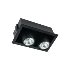 Sklep Kaja Czarna oprawa podtynkowa z dwoma reflektorami 8940 | Kaja Oświetlenie