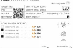 Sklep Kaja Czarna oprawa podtynkowa oczko wpustowe LED AZ4523 FRIDA | Kaja