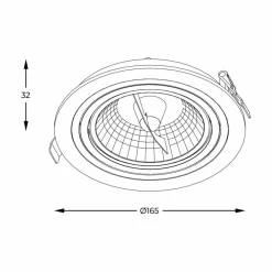 Sklep Kaja Czarna oprawa wpustowa, okrągłe oczko ZM ARGU10-055-N CHUCK | Kaja