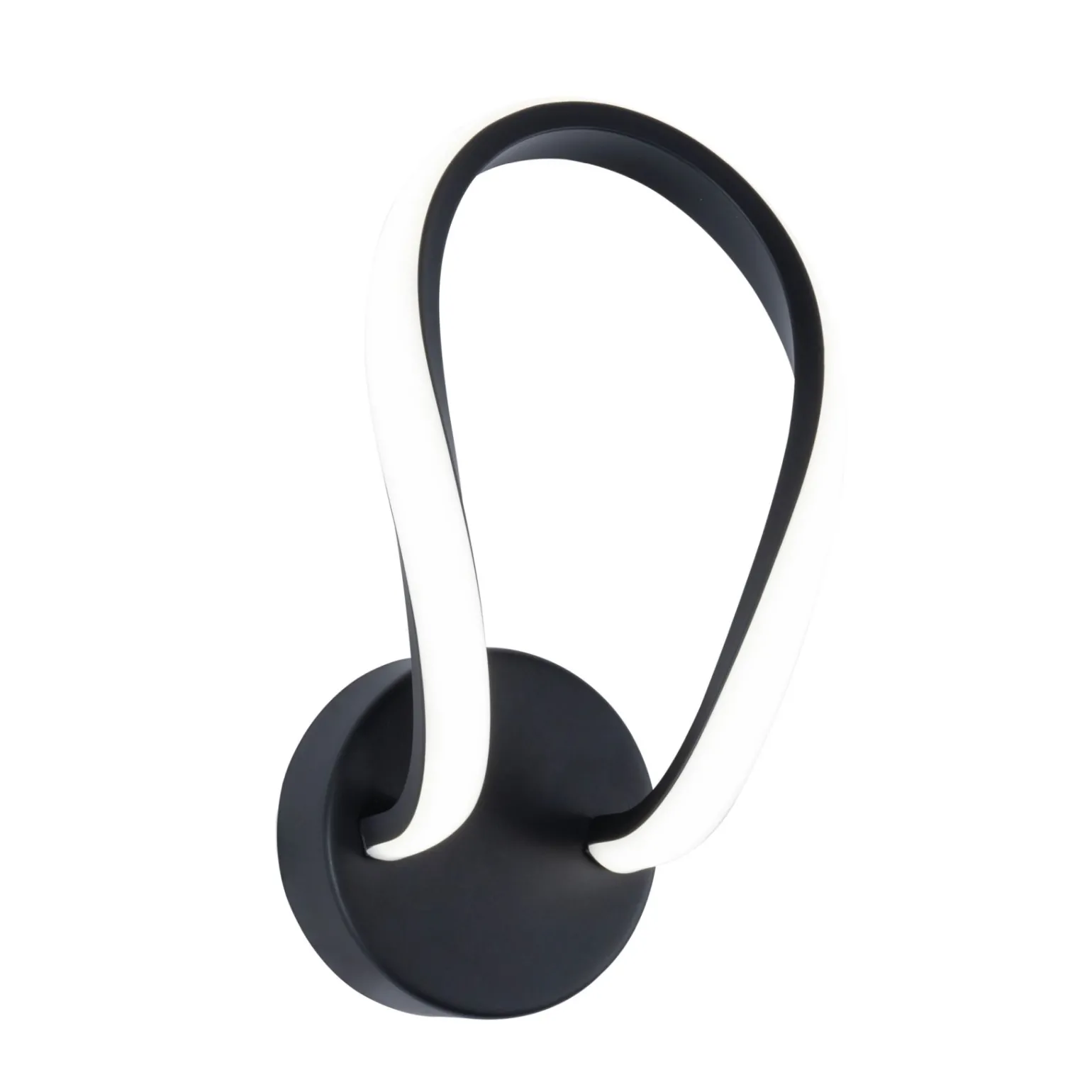 Sklep Kaja Czarna, ozdobna lampa ścienna LED 19600W-BK ERDA | Kaja Oświetlenie