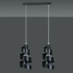 Cheap Czarna, ozdobna lampa wisząca do sypialni 352/2 SAGA | Kaja Żyrandole Nowoczesne